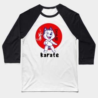 Dog Knows Karate Baseball T-Shirt